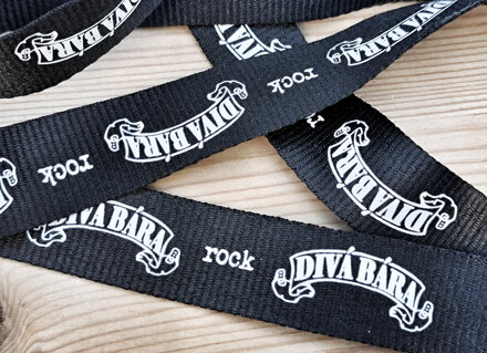 Klíčenka na krk s karabinou (lanyard) – motiv logo 