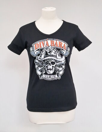 Triko dámské - motiv Lebka - (S, M, L, XL, 2XL)