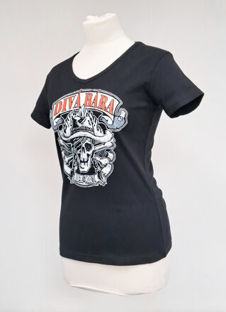 Triko dámské - motiv Lebka - (S, M, L, XL, 2XL)